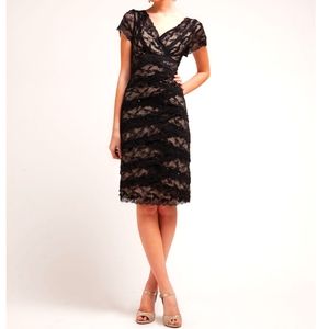 Marina Cap Sleeve Lace Cocktail dress size 8 Cocktail Wedding Party Evening